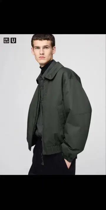 UNIQLO U 퍼프 테크 숏 블루종 S