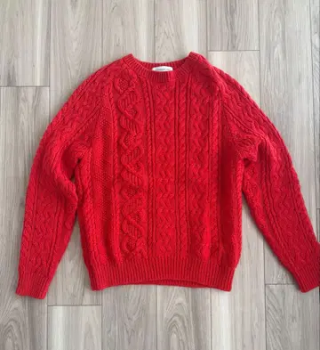 TOMORROWLAND 빨간색 케이블 니트 스웨터 긴팔 M