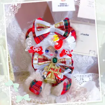 니지페페 10cm 인형옷 인형옷 앉은 크리스마스 곰