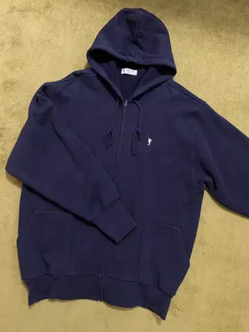 FUKUZO 네이비 후드티 씨호스 자수