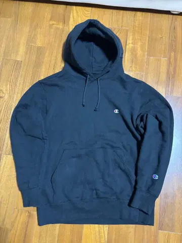 챔피온 블랙 후드 부착 후드티 챔피온