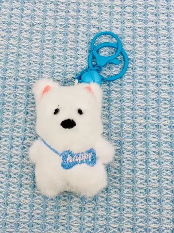 '귀여운 강아지 블루 키링' d