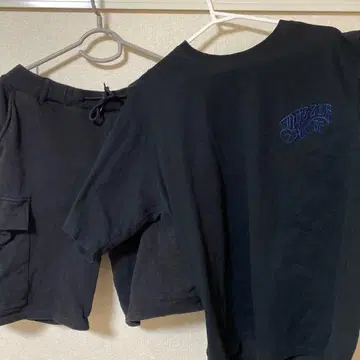 Dazzle 블랙 T셔츠 숏팬츠 셋업 M
