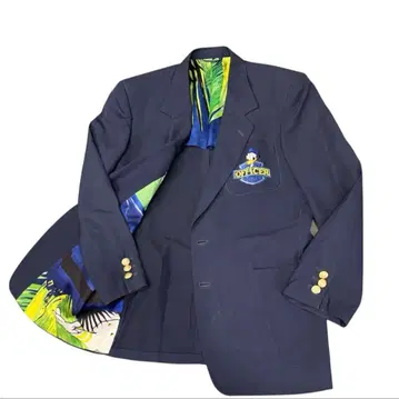 이탈리아제 ICEBERGxDisney 네이비 테일러드 자켓 도날드