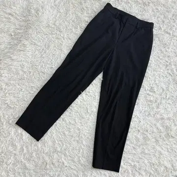 유니클로 스마트 앵클 팬츠 테이퍼드 팬츠 깔끔한 블랙 ( M )