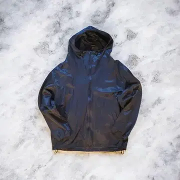 나일론 후드 자켓 네이비