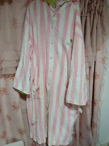 Spa Grande 타카노 유리 목욕 가운 핑크 스트라이프