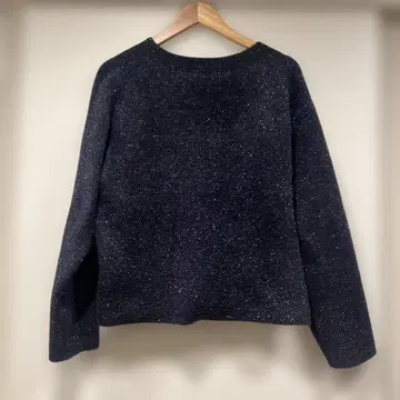 루니 라메 믹스 블랙 긴팔 니트 스웨터