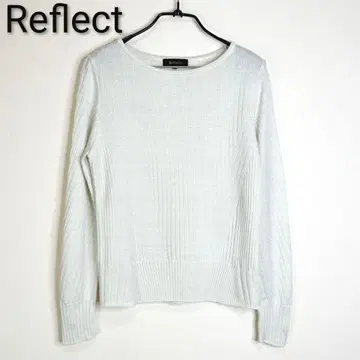 Reflect 울 혼방 라메 믹스 니트 화이트