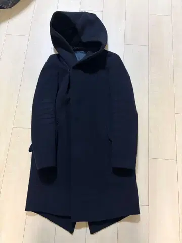 카즈유키 쿠마가이 캐시미어 혼방 W 페이스 비버 후디드 코트 사이즈 1