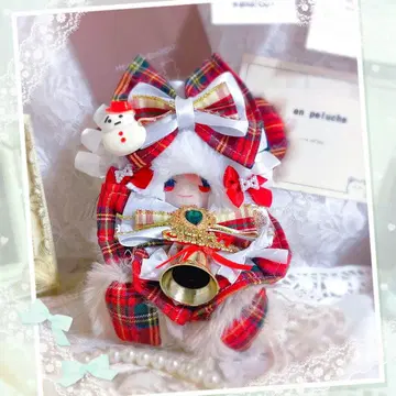 니지페페 10cm 인형옷 앉은 곰 크리스마스