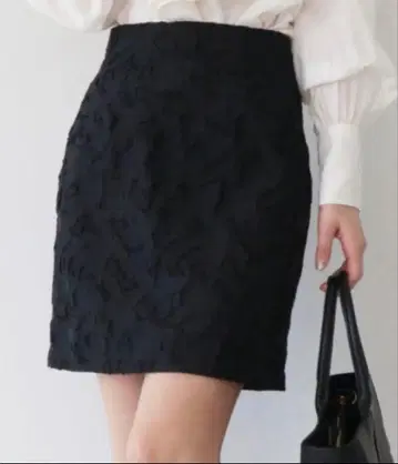 자카드 미니 스커트