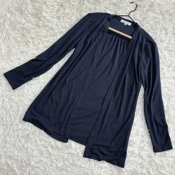 INDIVI 가디건 걸치기 숄 가디건 루즈핏 네이비