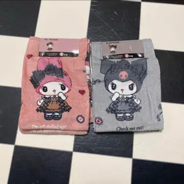 산리오 마이멜로디 쿠로미 비밀의 메로쿠로 페이스 타월 세트