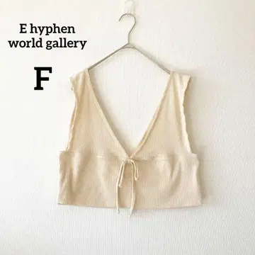 하이픈 뷔스티에 F 베이지 슬리브리스 리본 리브 167