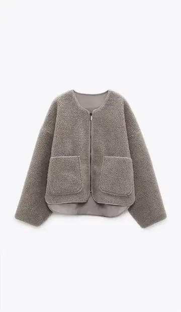 ZARA 리버서블 노카라 자켓
