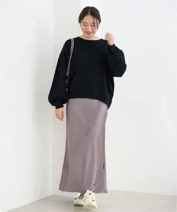 시착만 한 상품 IENA 엑스트라 파인 라무 크루 풀오버 블랙 니트