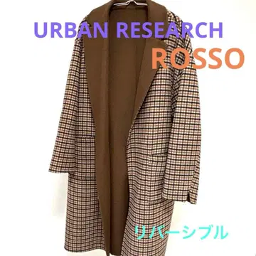 URBAN RESARCH ROSSO 체크 무늬 리버서블 코트 새상품급
