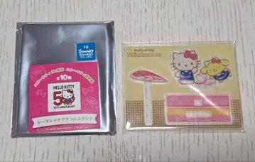 [새상품] 키티 50주년 헬로키티 신칸센 아크릴 스탠드 폼폼푸딩