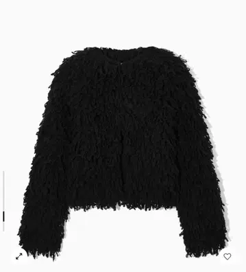 COS 루프 니트 울 자켓 블랙