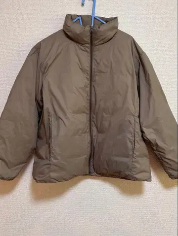 무인양품 MUJI 경량 다운 자켓 포켓터블 XL 그레이쉬 브라운
