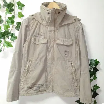 [ 레어 ] AVIREX 후드 수납식 밀리터리 자켓 L