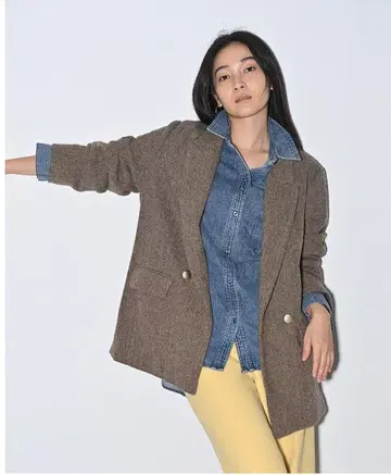 브라운 앤 스트릿 헨리 리본 자켓 블랙