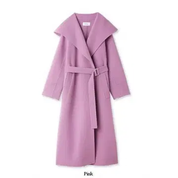 프레이 아이디 빅 칼라 리버 롱 코트 핑크