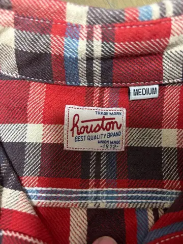 houston 레드 체크 무늬 긴팔 셔츠 M
