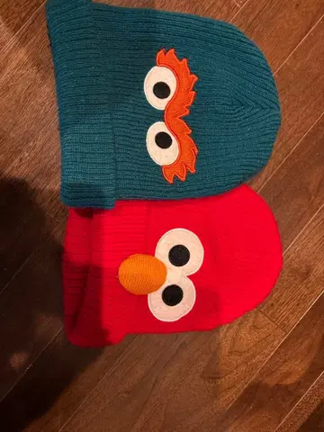 USJ 엘모 세서미 스트릿 니트 모자 2개 세트