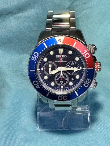 새상품급 가동품 세이코 프로스펙스 솔라 크로노그래프 다이버즈 블루