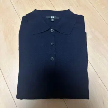 UNIQLO 메리노 폴로 스웨터 네이비