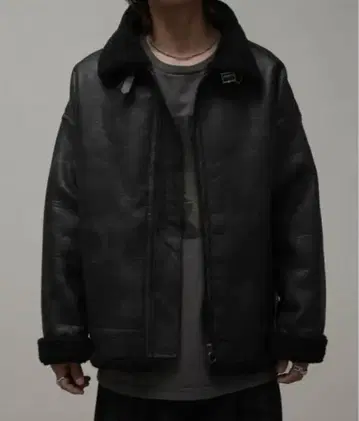 헤비 무스탕 오버 사이즈 봄버 자켓