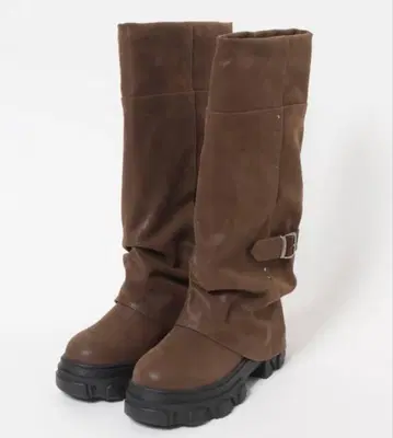 [ 미사용 새상품 ] JEANASIS 루즈 FIT 롱 부츠 브라운