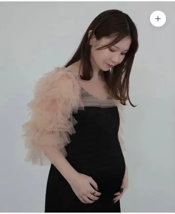 티어드 프릴 튤 볼레로 원피스 드레스 블랙