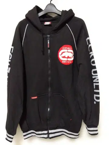 ECKO UNLTD. 블랙 풀 지퍼 후디