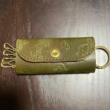 가죽 키케이스 올리브 그린