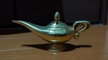 디즈니 정품 판매 종료 알라딘 램프 금속제 향로 쇼와 레트로