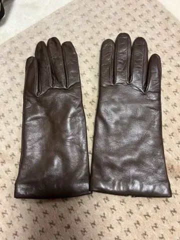 Guanti 이탈리아제 다크 브라운 가죽 장갑 7호
