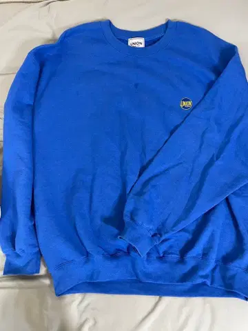 UNION 코튼 혼방 맨투맨 파랑