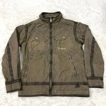 구형 택 아비렉스 퀼팅 밀리터리 자켓 보아 충전솜 올리브