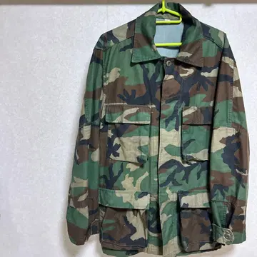 [ 새상품급/L 상당 ] 90s USA제 컴뱃 자켓 카모플라쥬