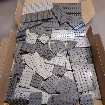 53 그레이 계열 LEGO 플레이트 부품 다수 세트