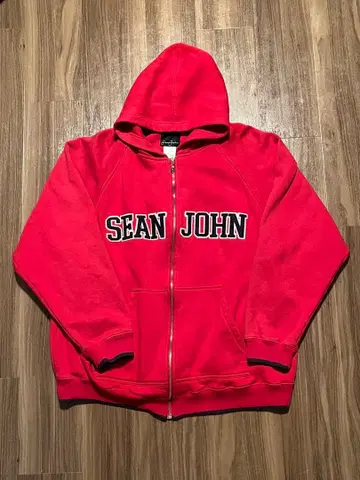 Sean John 빨간색 후드티 XL