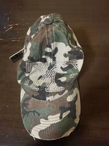 카모 패턴 X-girl 스톤 장식 캡