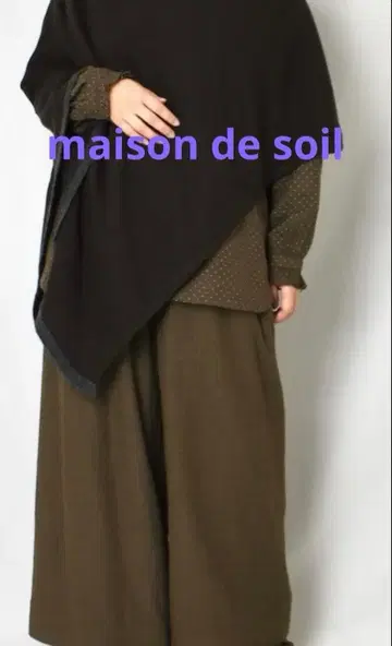 컨디션 최상 메종드소일 울 캐시미어 플레인 판초