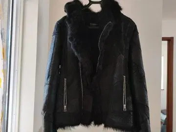 토네이도 마트 엠보싱 토스카나 무스탕 블루종 M 사이즈