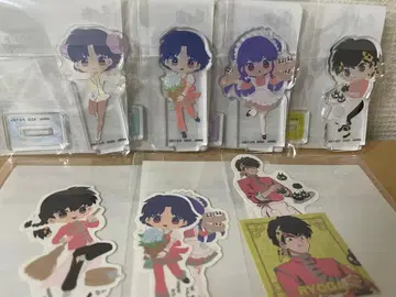 란마 1/2 미니 아크릴 스탠드 스티커 세트 럭키 쿠지