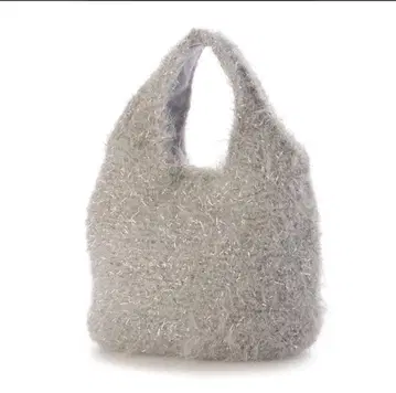 택 포함 새상품 MIAN (미안) 샤이니 라메 2WAY 토트백 그레이