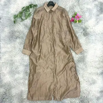[ a.v.v ] 아베베 베이지 셔츠 롱 원피스 (S) 맥시 길이